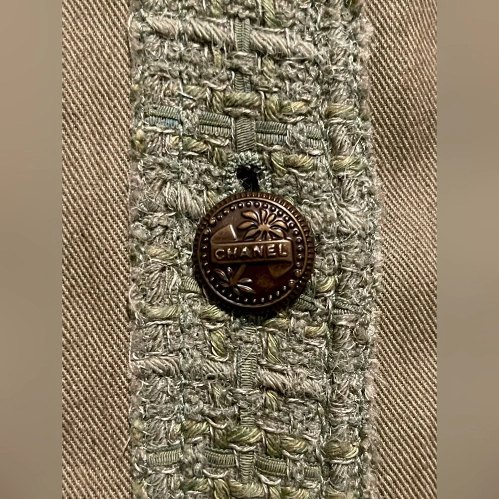 Chanel Military Denim Tweed Utility Jacket 36 - Picture 5 of 5